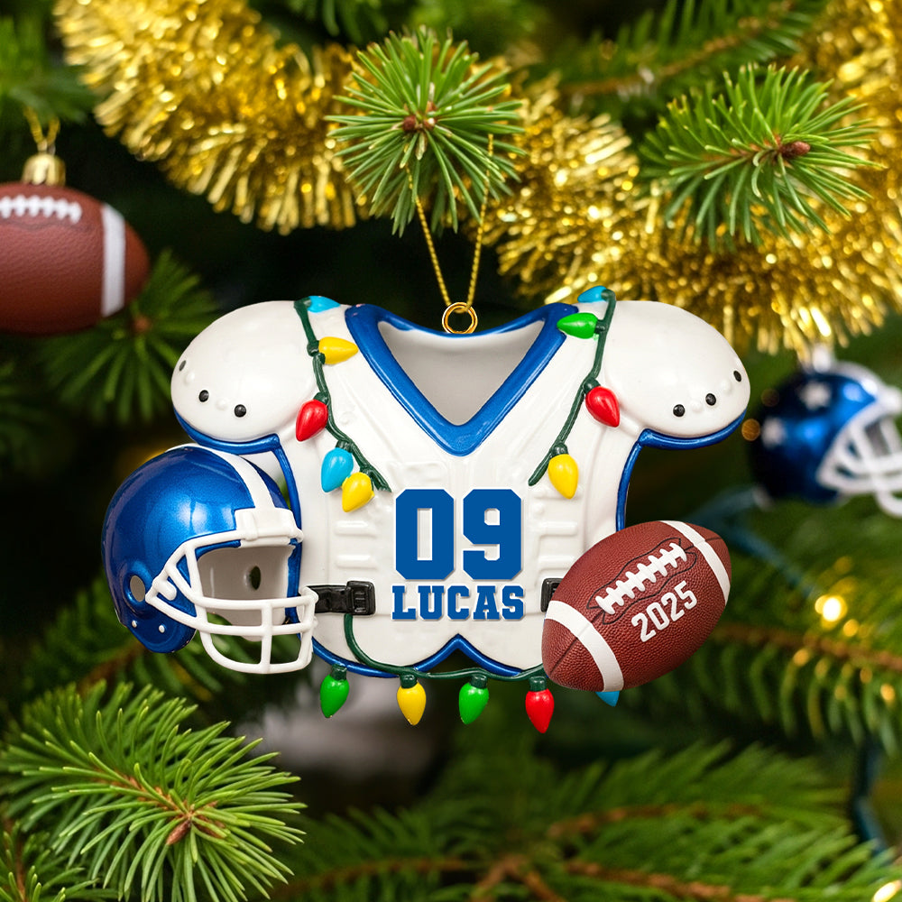 "Score Big with Personalized Gifts for Football Fans" - Custom Christmas Acrylic Ornament - Perfect Gift for American Football Lovers Ornament MagicInPrints
