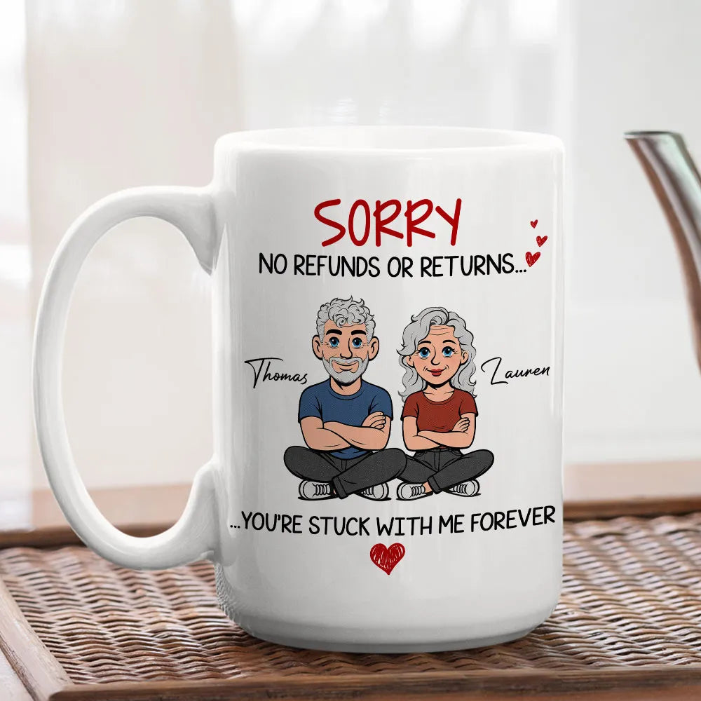 Custom Cartoon Couple Mug for Anniversary - Funny Gift for Partners Cup MagicInPrints