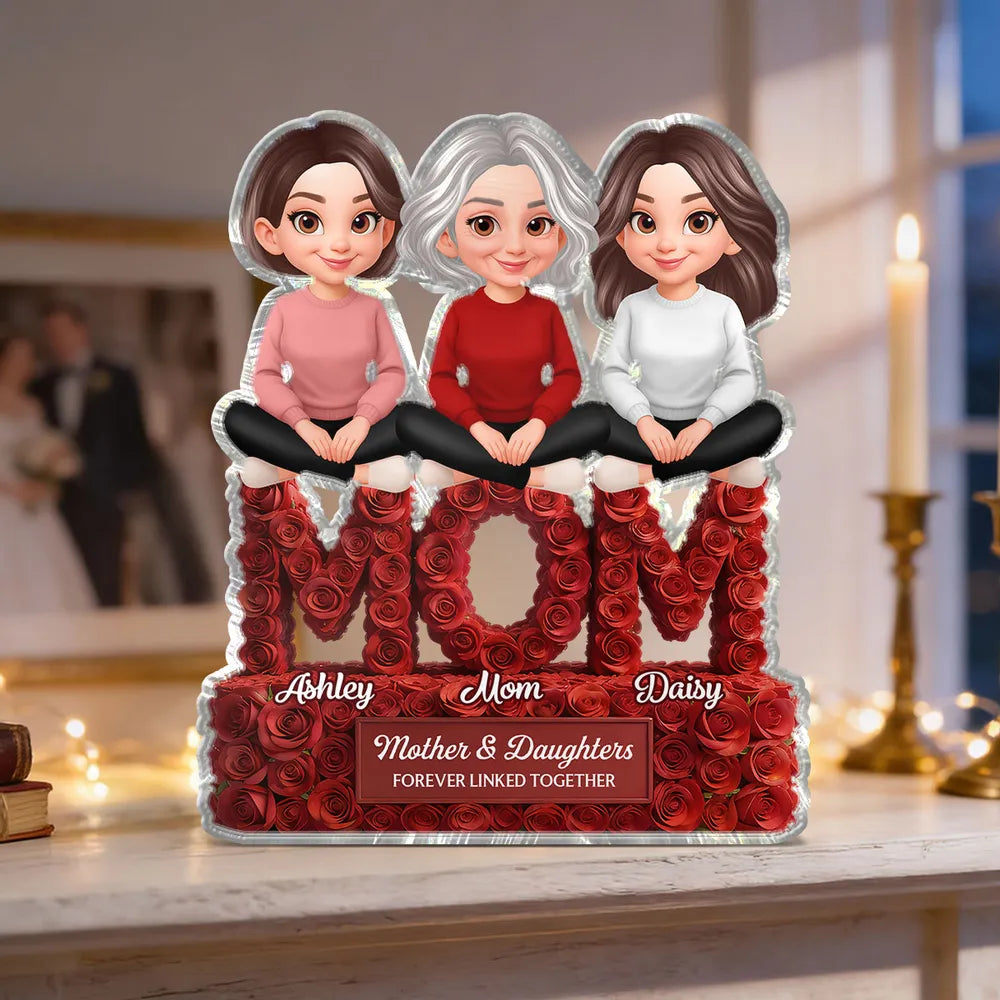 Personalized Mother & Daughters Acrylic Plaque - Sentimental Gift for Mom Plaque MagicInPrints