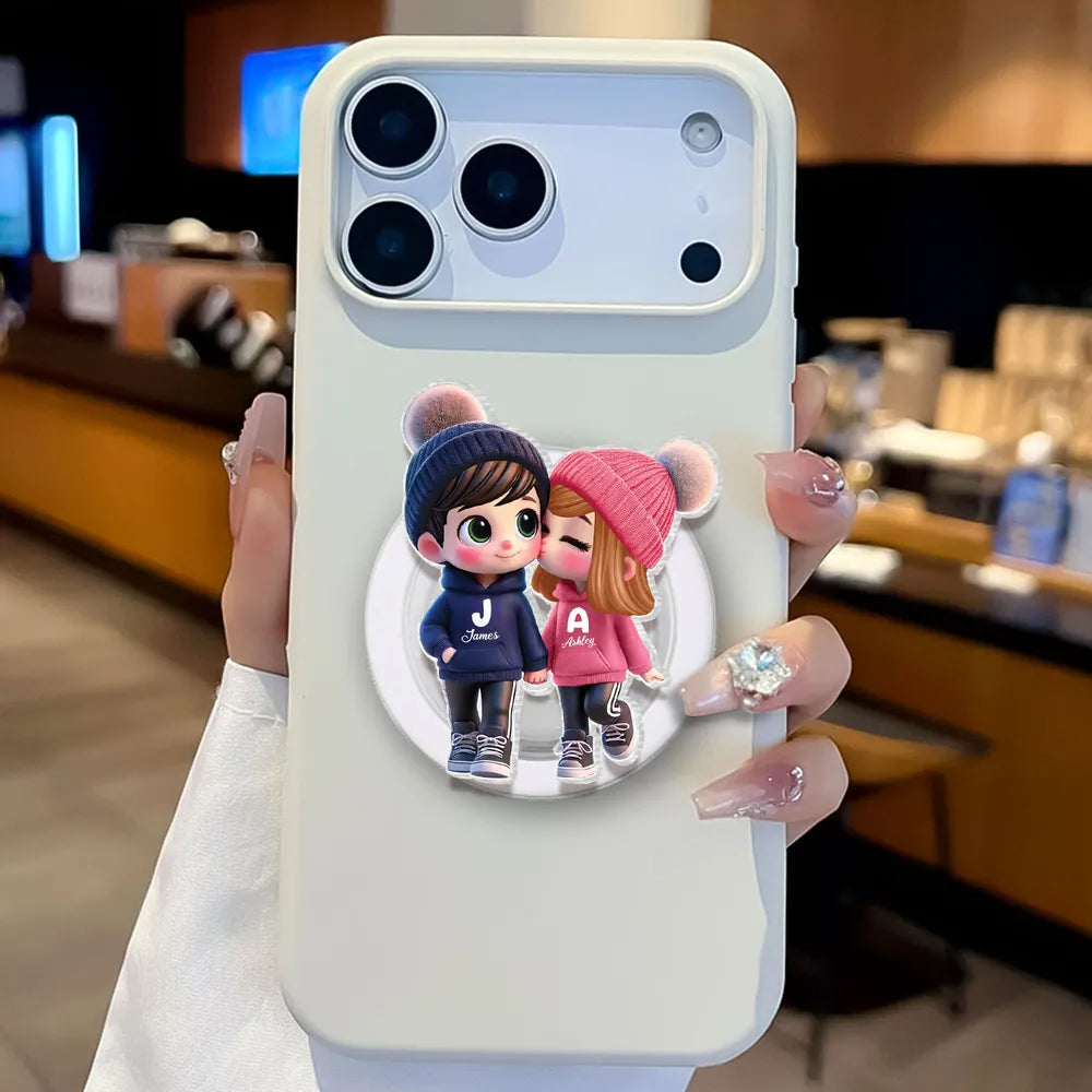 Personalized Couple Phone Case for iPhone - Cute Cartoon Design Cell Phone Accessories MagicInPrints