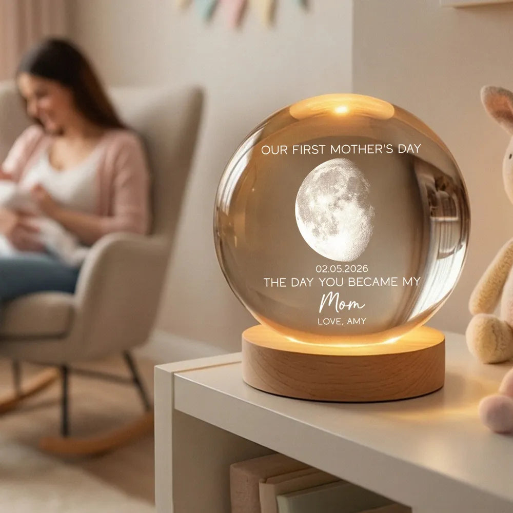 Custom Moon Phase Lamp for New Moms - Personalized Mother's Day Gift Lamp MagicInPrints