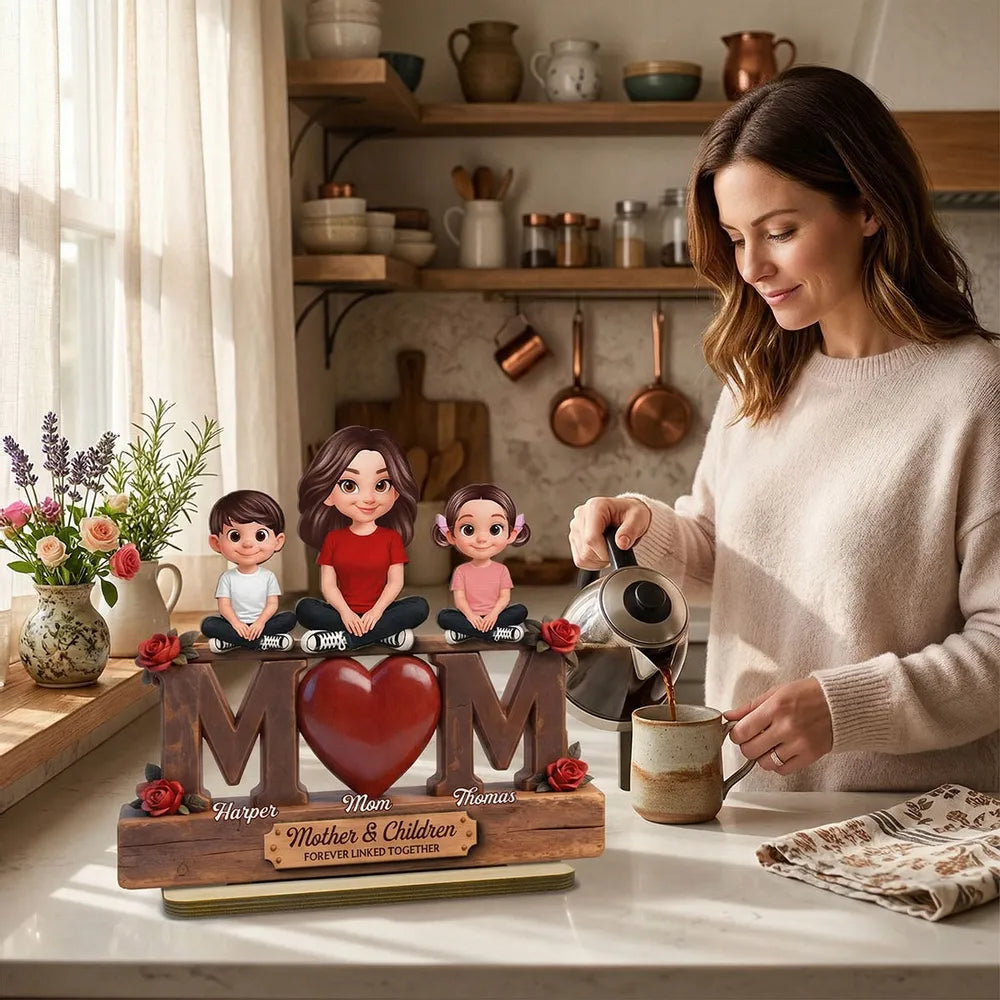Personalized Mother & Daughters Figurine - Sentimental Gift for Family Plaque MagicInPrints