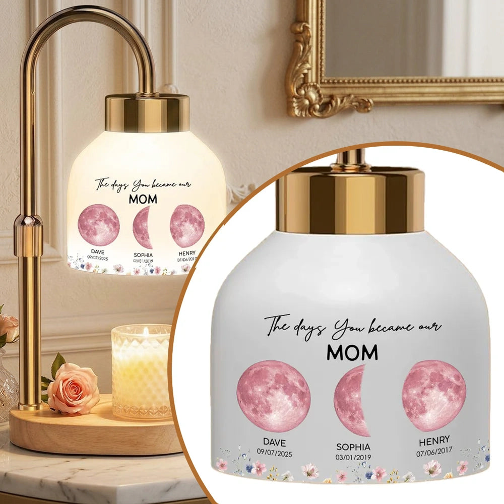 Personalized Moon Lamp for Mom - Custom Birthdates and Names - Sentimental Gift Lamp MagicInPrints