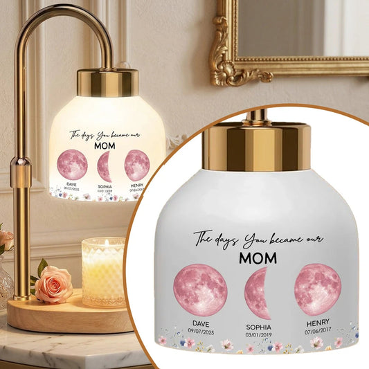 Personalized Moon Lamp for Mom - Custom Birthdates and Names - Sentimental Gift Lamp MagicInPrints