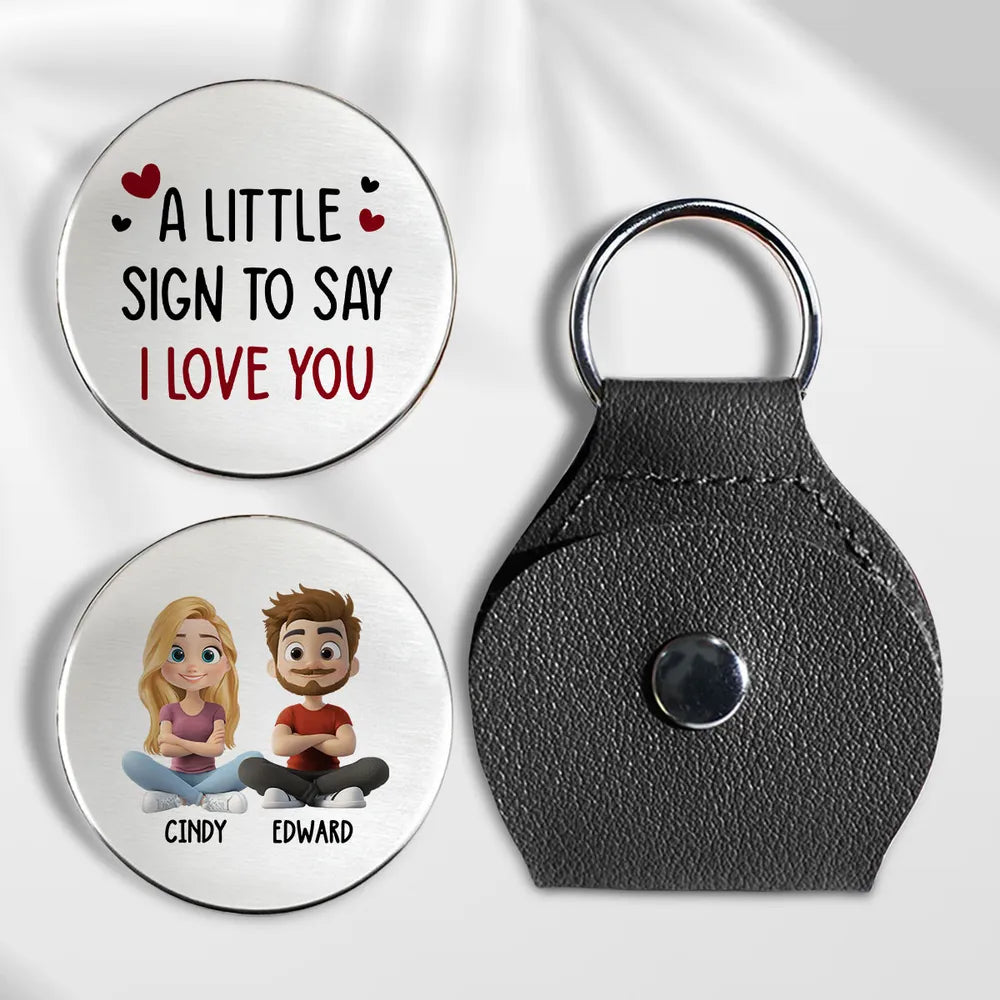 Personalized Couple Keychain with Love Message - Romantic Gift for Anniversary Keychain MagicInPrints