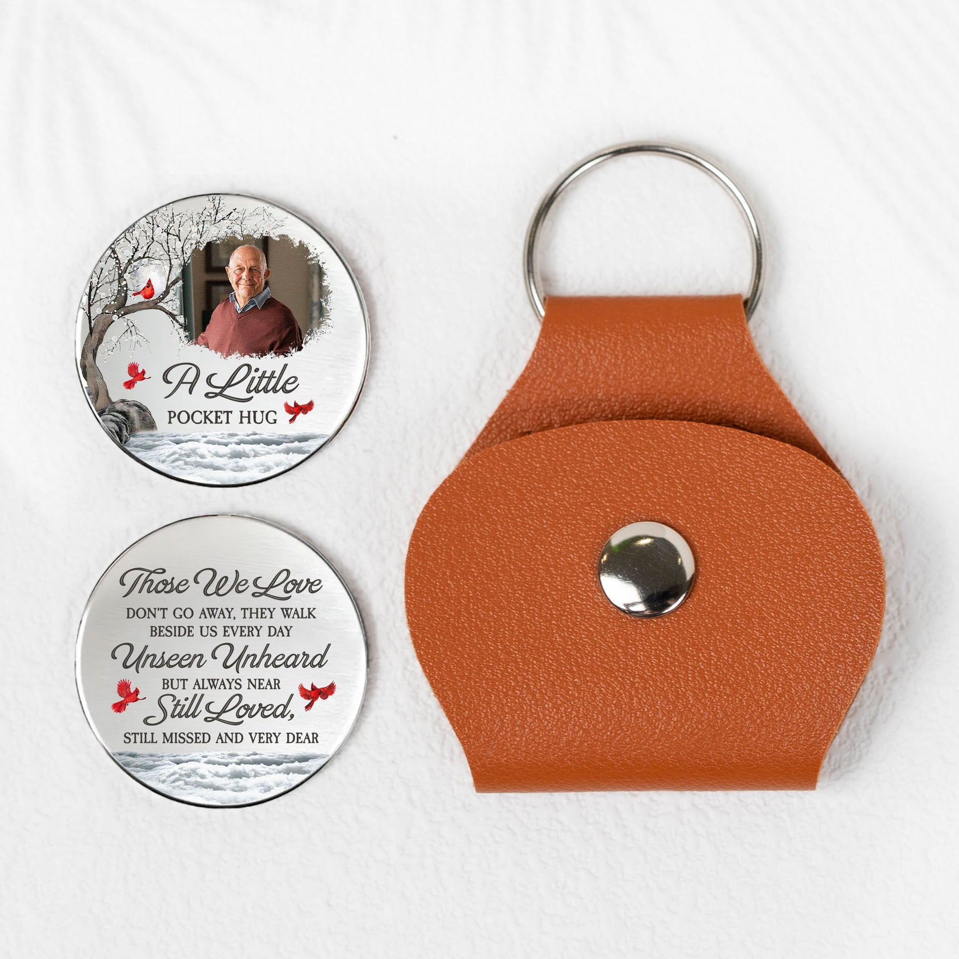 Personalized Memorial Pocket Token Keychain for Loved Ones - Sentimental Gift Keychain MagicInPrints