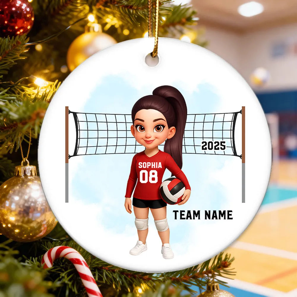 Personalized Volleyball Player Christmas Ornament for Kids - Team Spirit Gift Ornament MagicInPrints