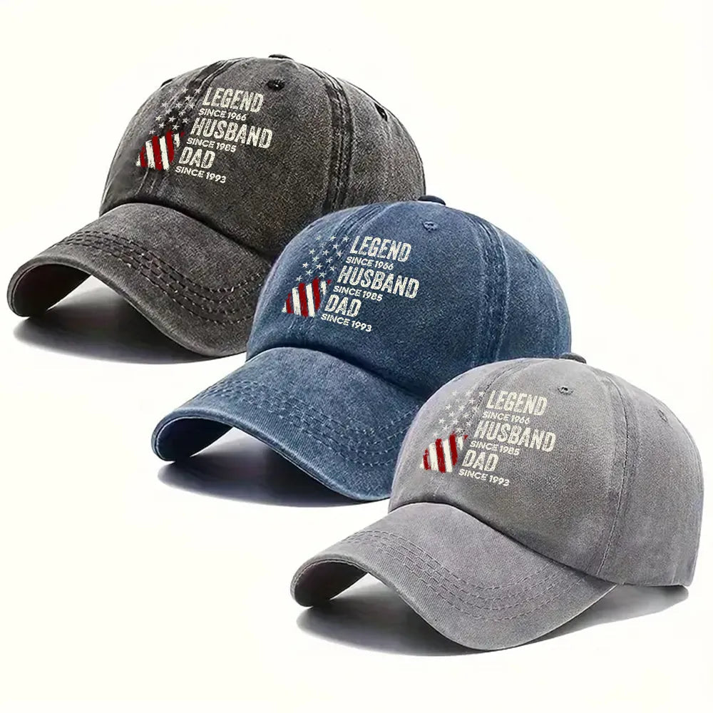 Custom Embroidered Dad Hat for Fathers - Legend Husband Dad Papa Design Hat MagicInPrints