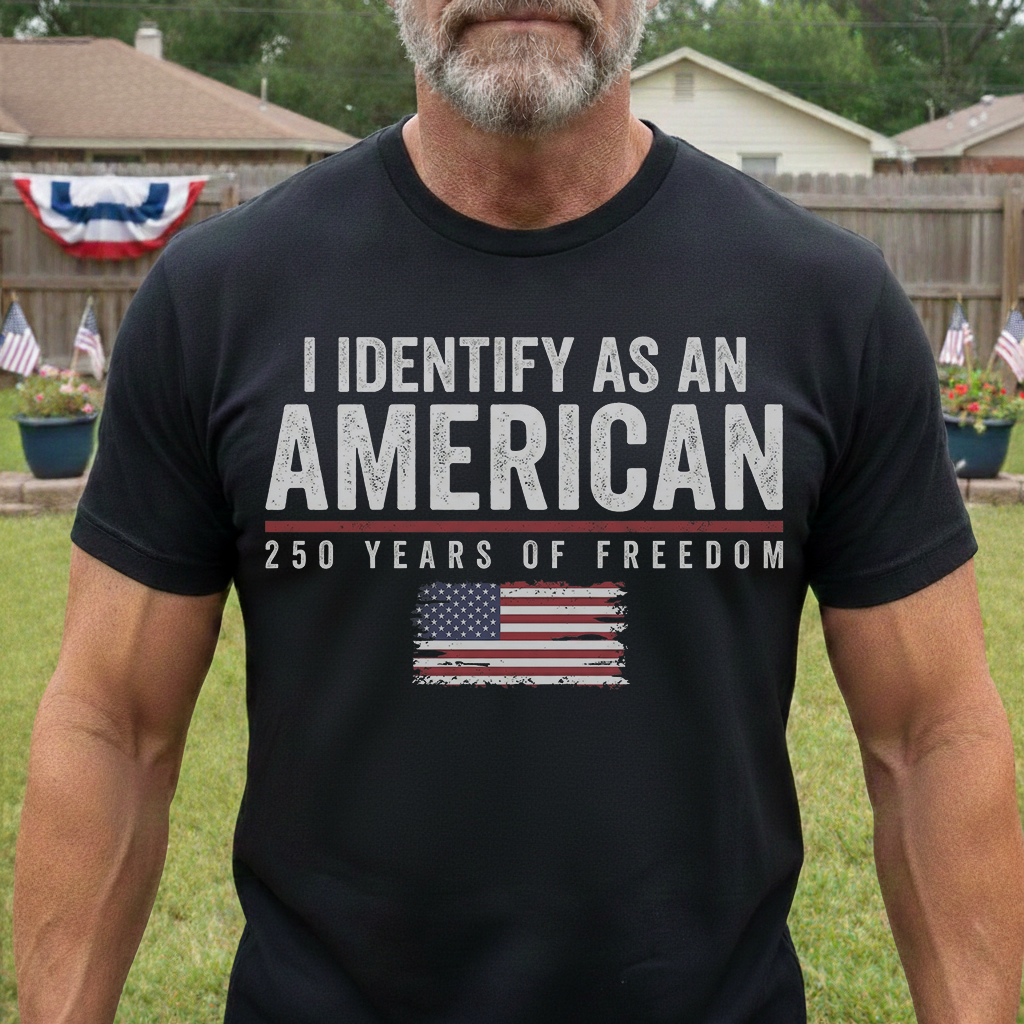 Patriotic T-Shirt for Adults - American Identity 250 Years of Freedom Cloth MagicInPrints