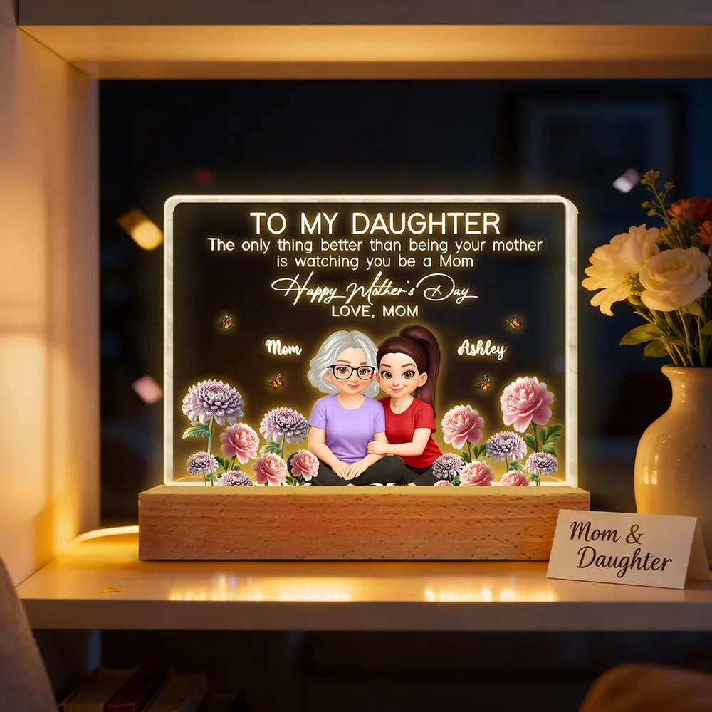 Personalized Acrylic Plaque for Daughter - Heartfelt Mother's Day Gift Plaque MagicInPrints