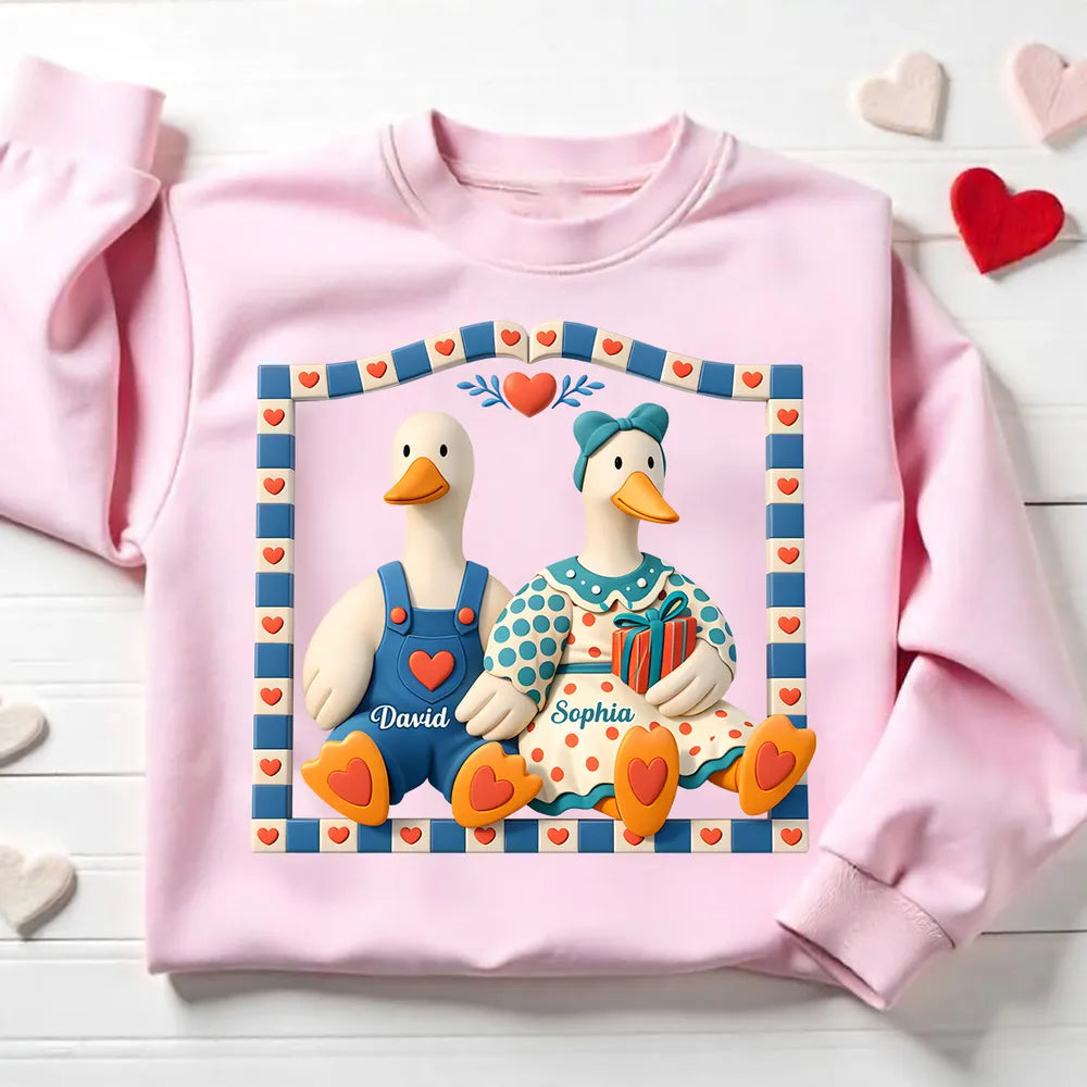 Personalized Duck Couple T-Shirt for Couples - Cute Gift Idea Cloth MagicInPrints