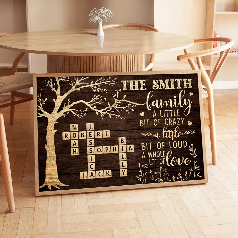 Personalized Family Tree Wooden Wall Art for Home Decor - Sentimental Gift Poster or Canvas MagicInPrints
