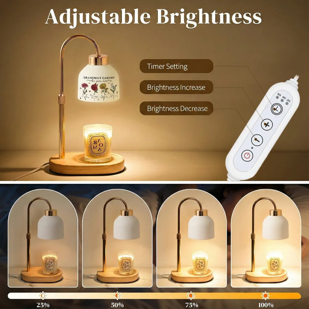 Personalized Grandma's Garden Lamp for Family - Sentimental Gift Lamp MagicInPrints