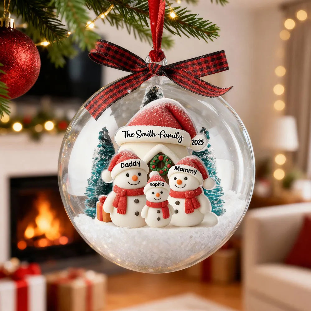 Personalized Family Christmas Ornament for Parents and Kids - Holiday Decoration 2025 Ornament MagicInPrints