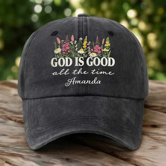 Personalized Embroidered Cap for Women with Floral Design - Inspirational Gift Hat MagicInPrints