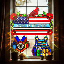 Load image into Gallery viewer, Safe in Heaven Cardinal Suncatcher - Personalized Gift for Loved Ones Ornament PopCulturePrints
