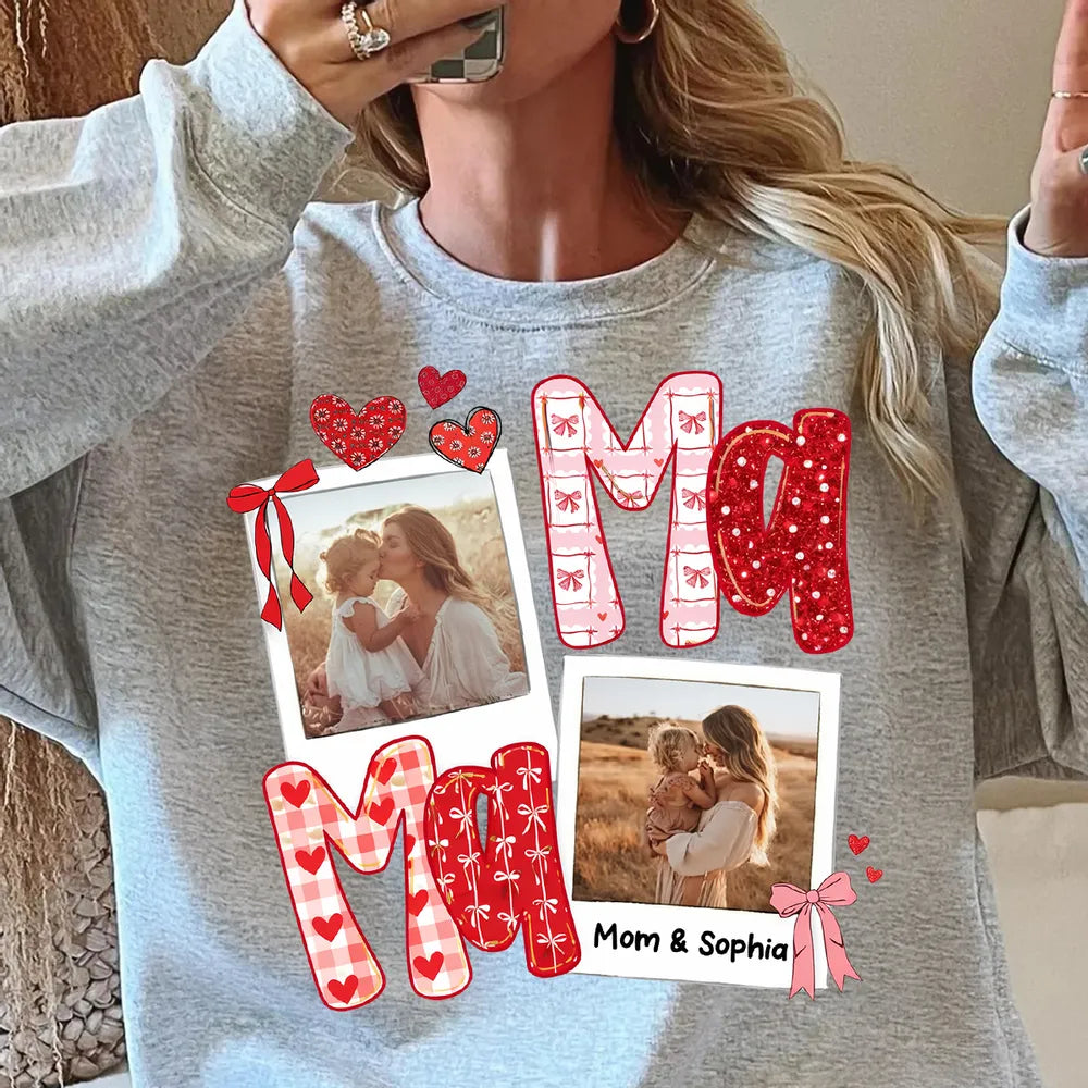 Custom Photo Sweatshirt for Moms - Personalized Mother's Day Gift Cloth MagicInPrints