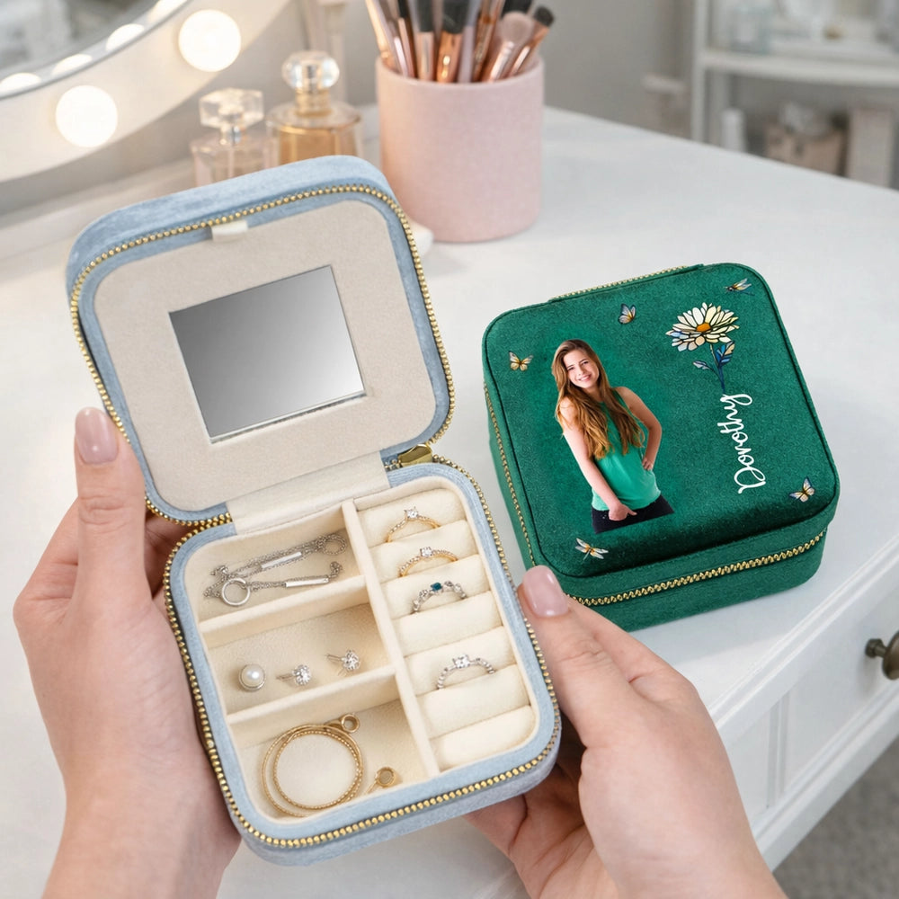 Personalized Photo Jewelry Box for Girls with Name and Image - Perfect Gift for Birthdays Jewelry MagicInPrints