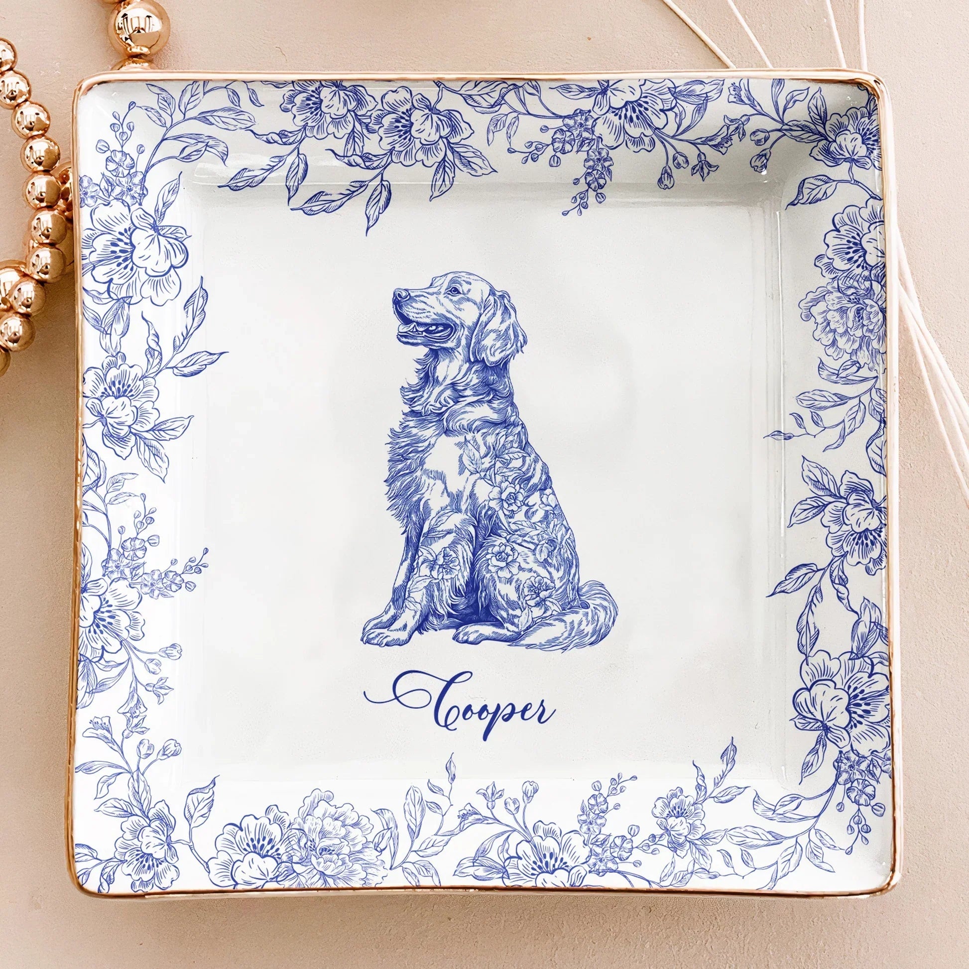 Personalized Dog Portrait Ceramic Plate for Pet Lovers - Home Decor Gift Plaque MagicInPrints