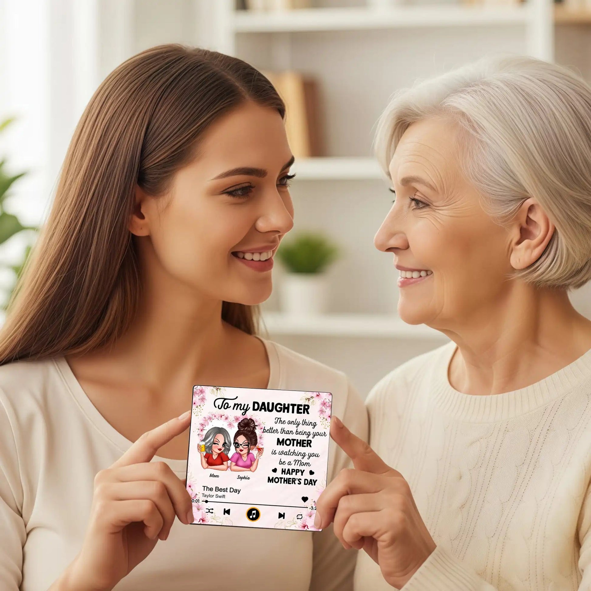 Personalized Music Plaque for Daughter - Mother's Day Gift Fridge Magnet MagicInPrints