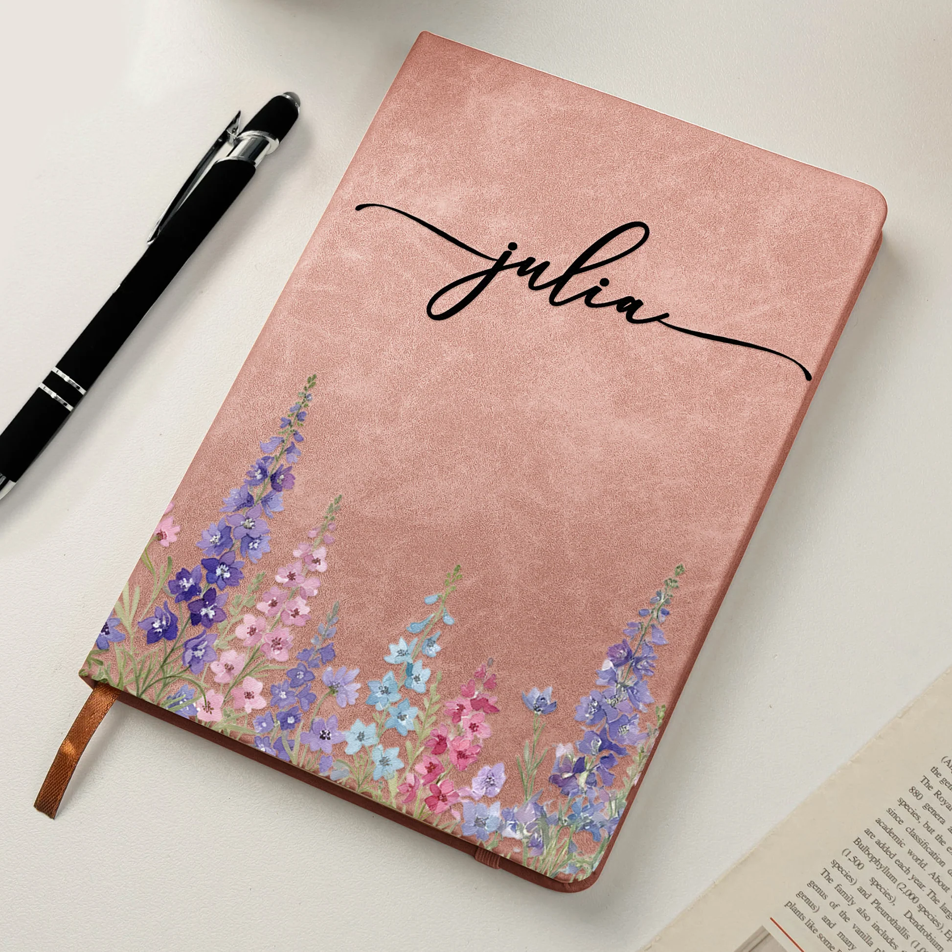 Personalized Floral Journal for Women - Custom Name Notebook for Gifts Stationery MagicInPrints