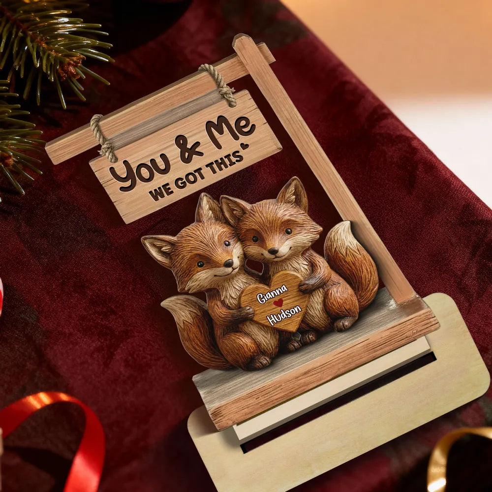Personalized Raccoon Couple Figurine for Couples - Romantic Home Decor Gift Plaque MagicInPrints