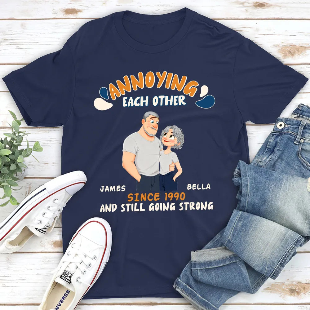 Personalized Couple T-Shirt for Anniversary - Funny Cartoon Design Cloth MagicInPrints