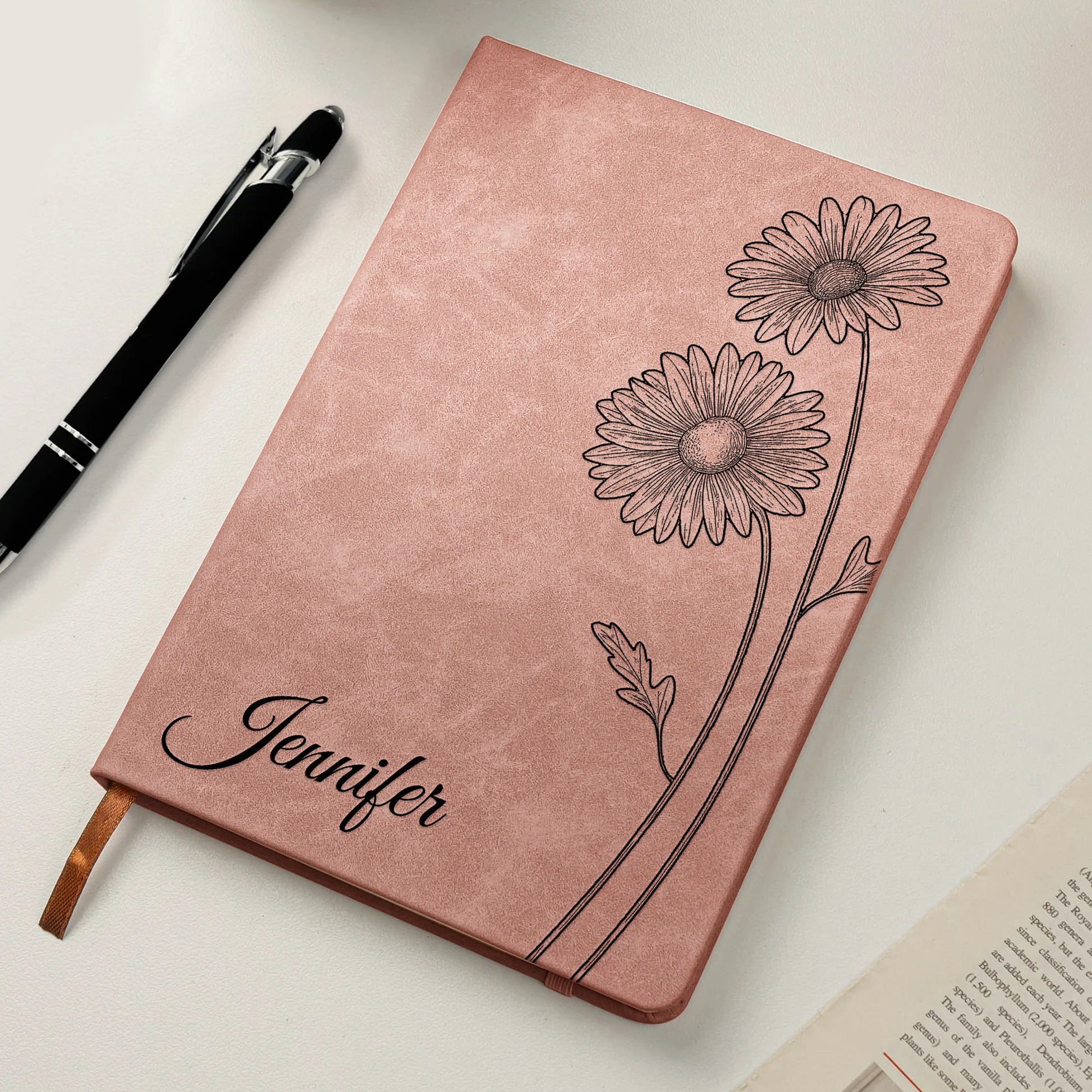 Personalized Floral Leather Journals for Women - Elegant Gift for Writers Stationery MagicInPrints