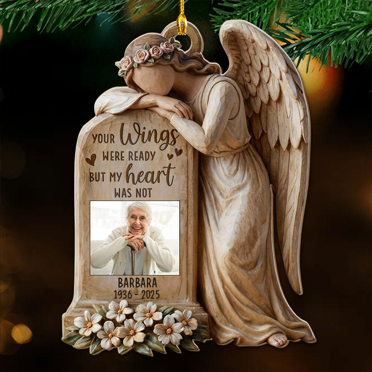 Personalized Memorial Angel Ornament for Loved Ones - Sentimental Keepsake Ornament MagicInPrints