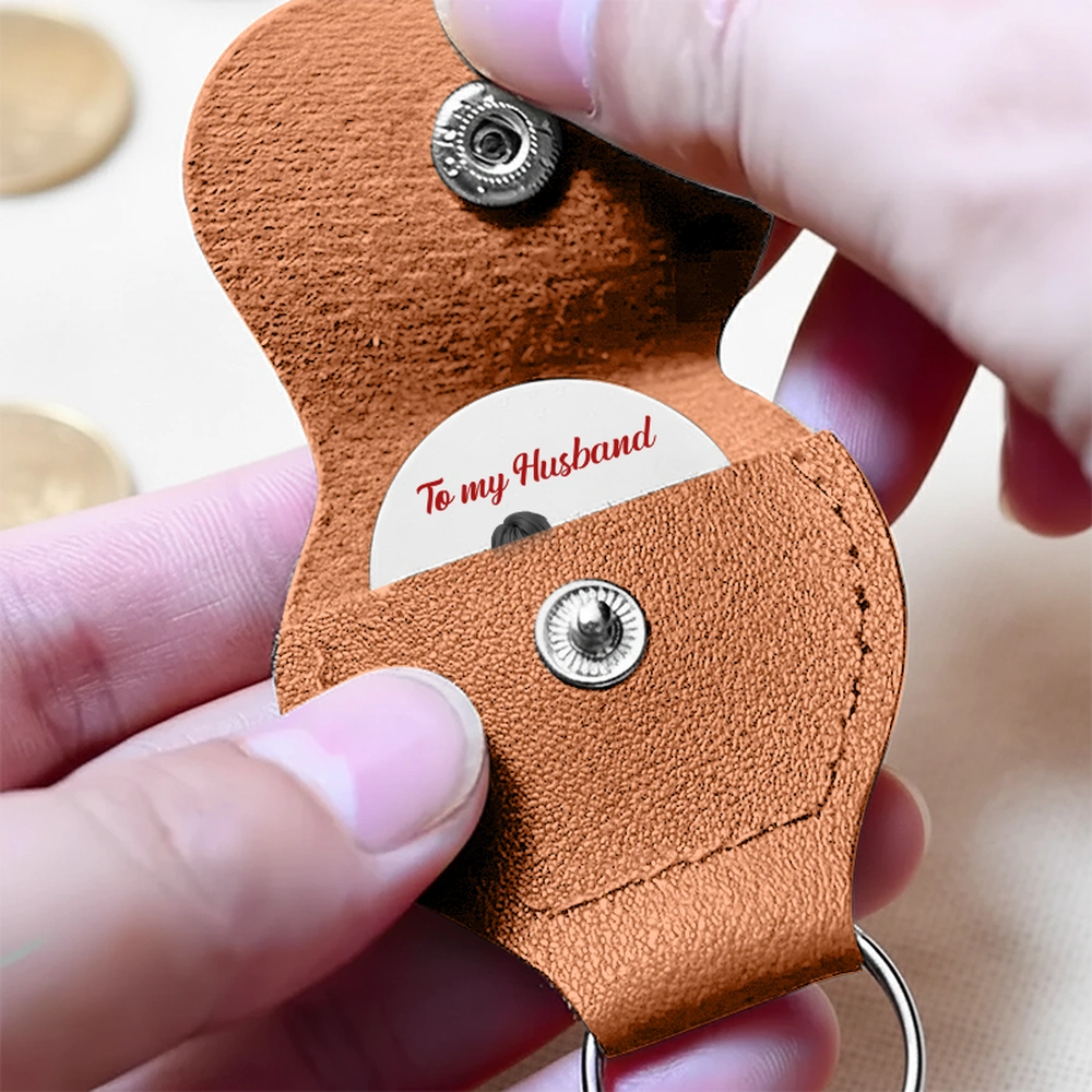 Personalized Leather Keychain for Husband - Sentimental Gift for Anniversary Keychain MagicInPrints