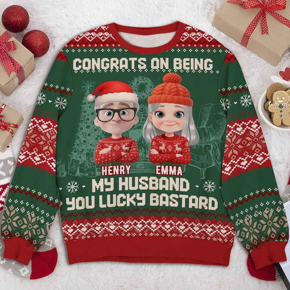 Personalized Christmas Sweater for Couples - Funny Holiday Gift Cloth MagicInPrints