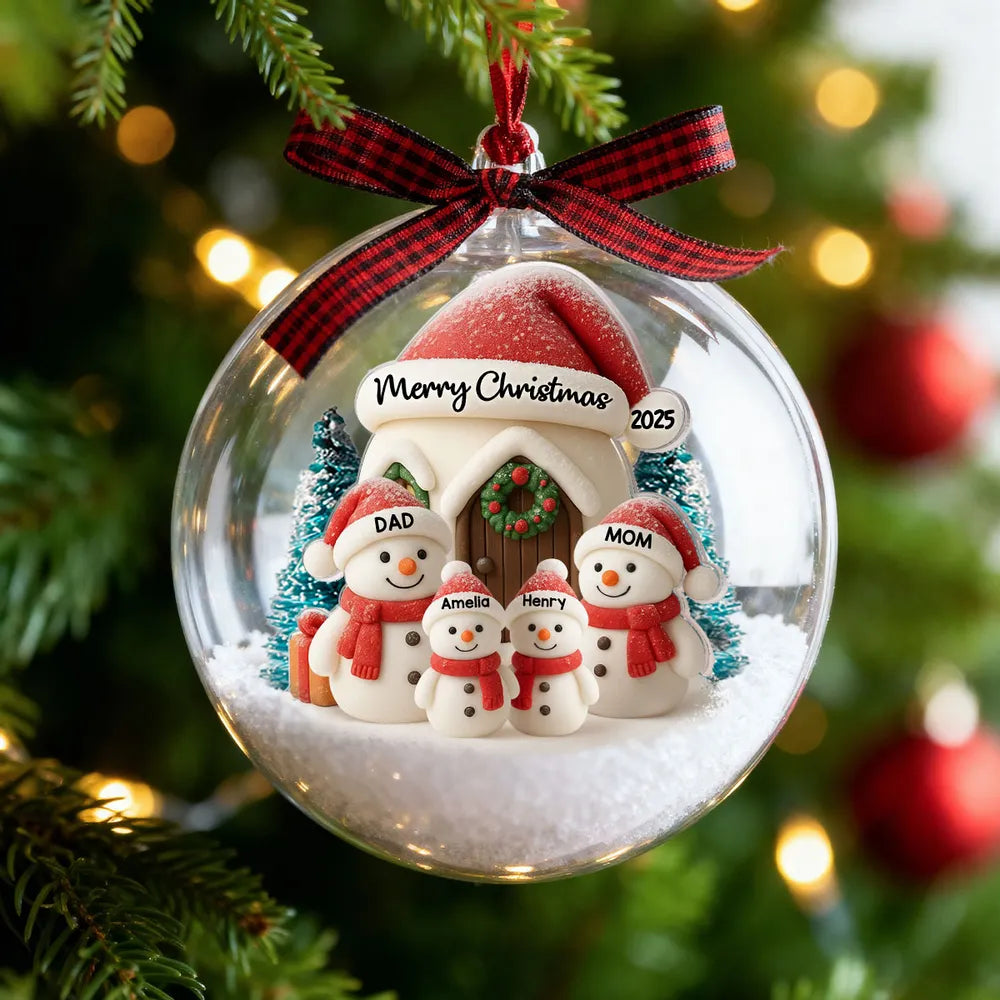 Personalized Family Christmas Ornament for Parents and Kids - Holiday Decoration 2025 Ornament MagicInPrints