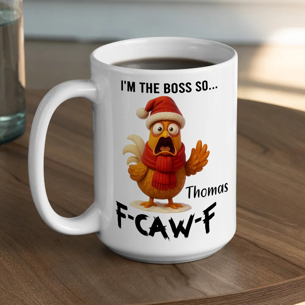 Personalized Funny Chicken Mug for Boss - Holiday Gift Idea Cup MagicInPrints