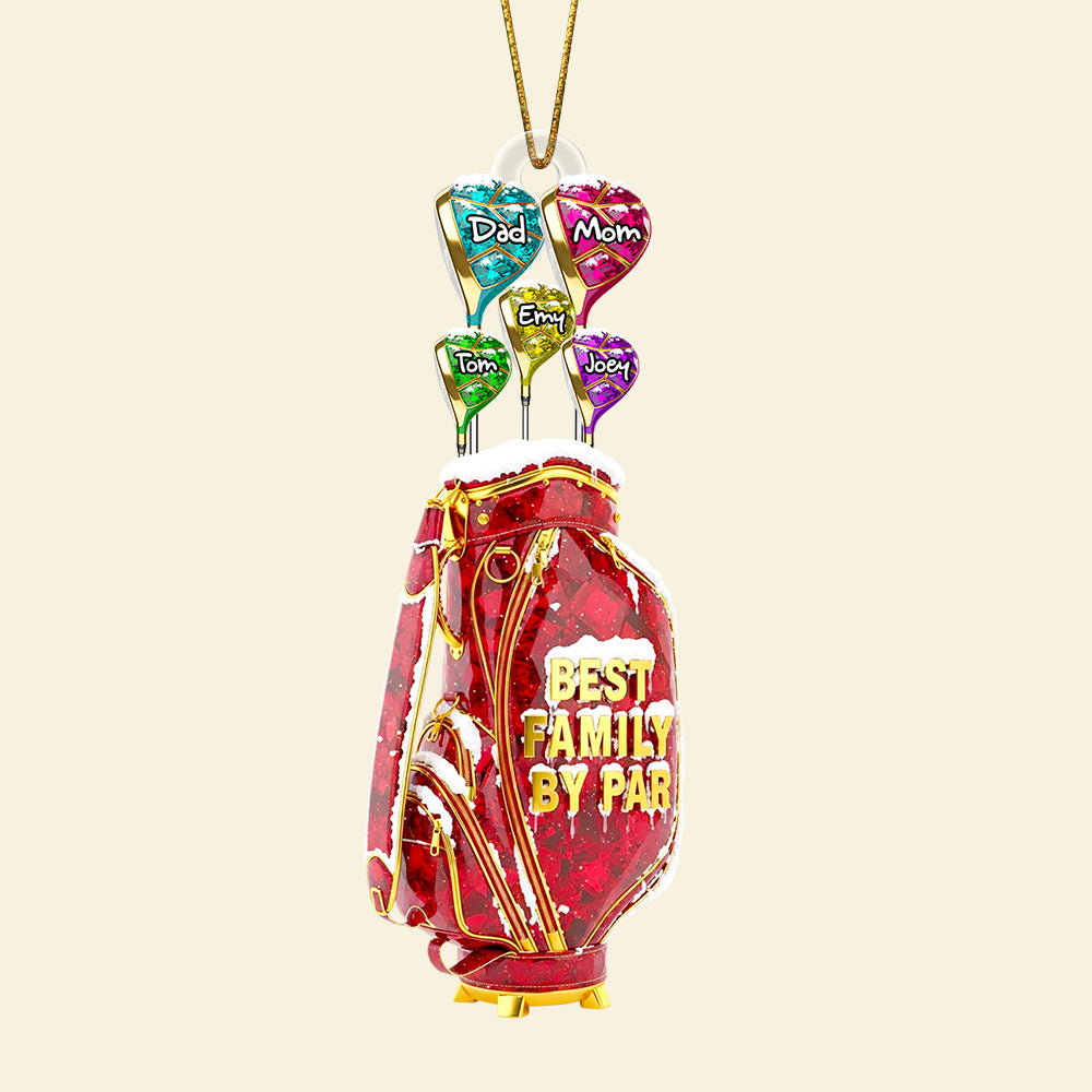 Golf Family Hand Christmas Ornament Personalized Gifts For Family Ornament MagicInPrints