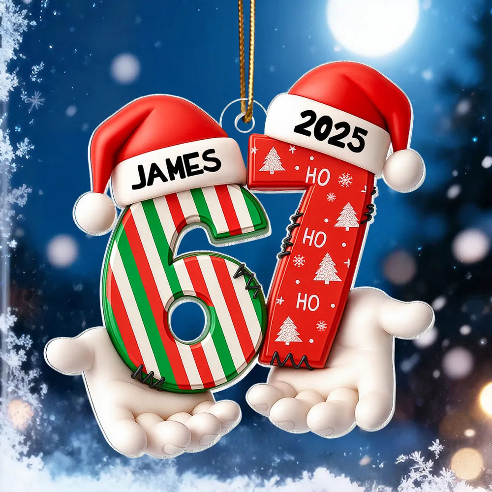 Personalized Christmas Ornament for Adults - Custom Name and Year Decoration Ornament MagicInPrints