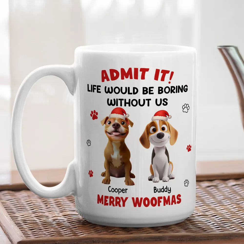Custom Dog Lover Mug for Pet Owners - Merry Woofmas Gift Cup MagicInPrints