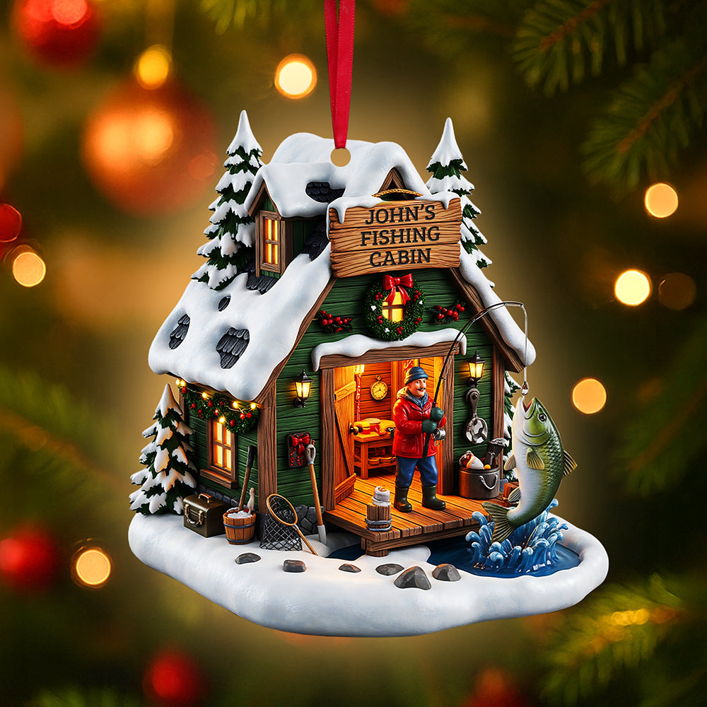 Celebrate the Catch! Fishing Man Ornament - Personalized Gifts for Fishing Lovers Ornament PopCulturePrints