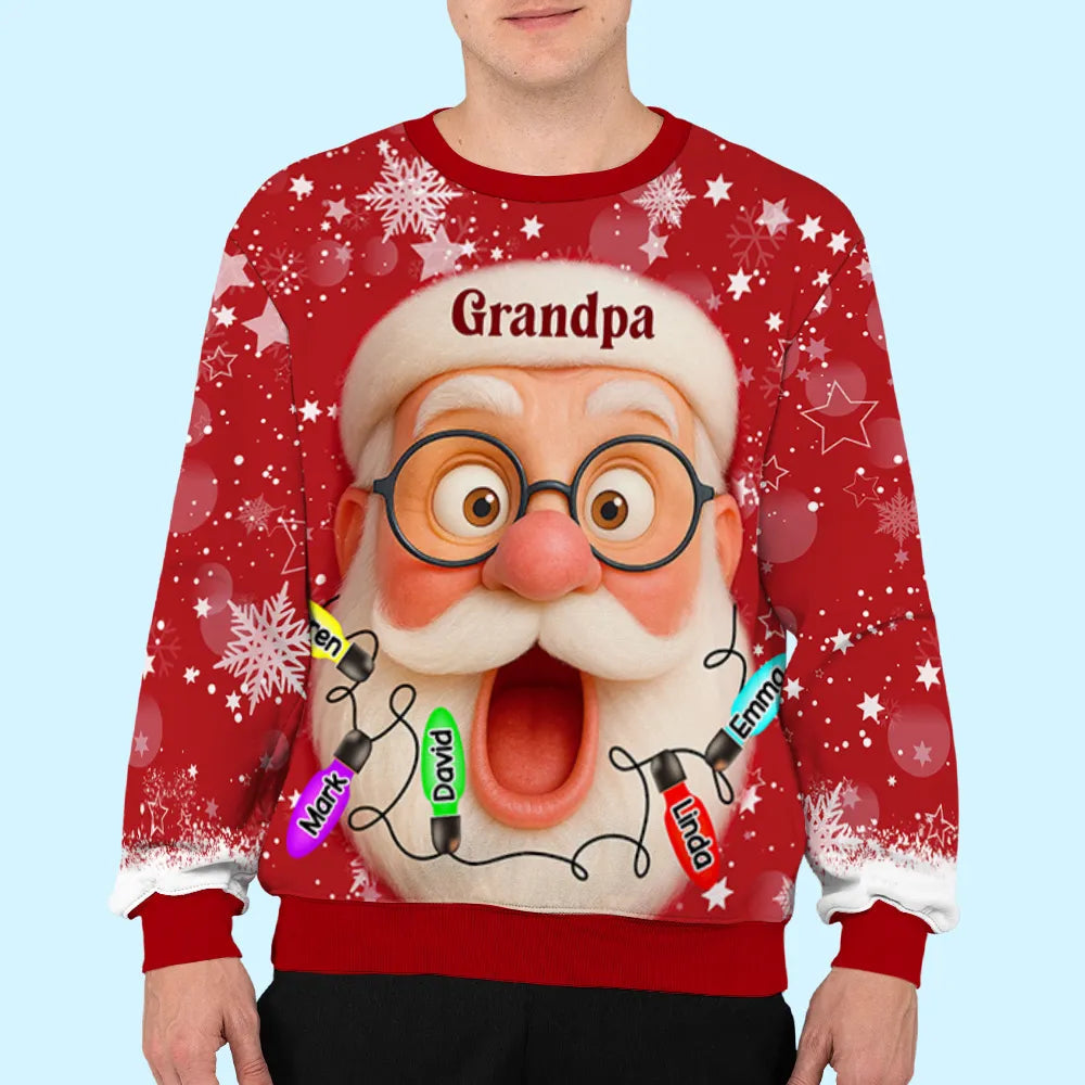 Personalized Grandpa Christmas Sweatshirt for Family - Festive Holiday Gift Cloth MagicInPrints
