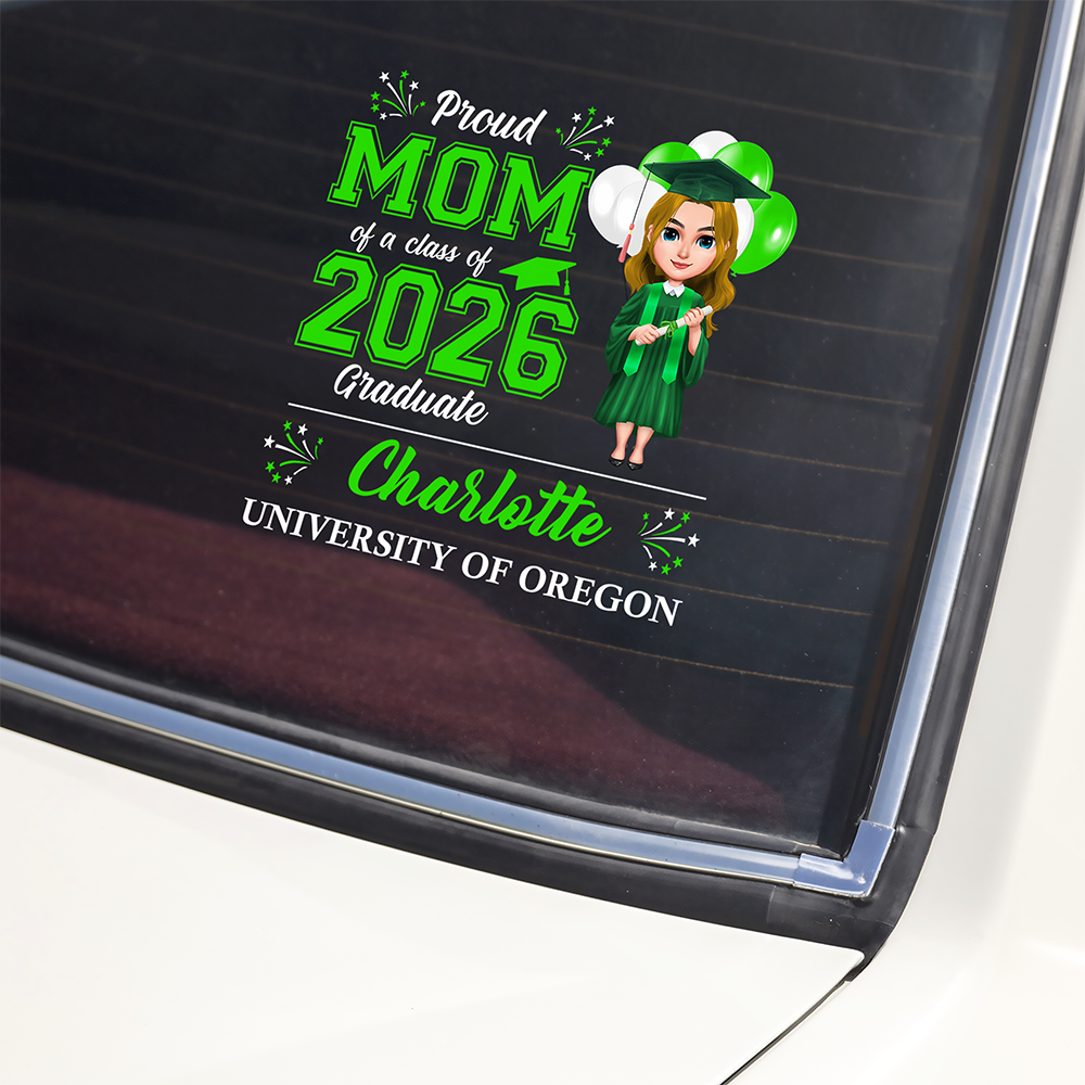 Custom Graduation Car Decal Family Proud Class of 2026 - University Celebration Sticker MagicInPrints