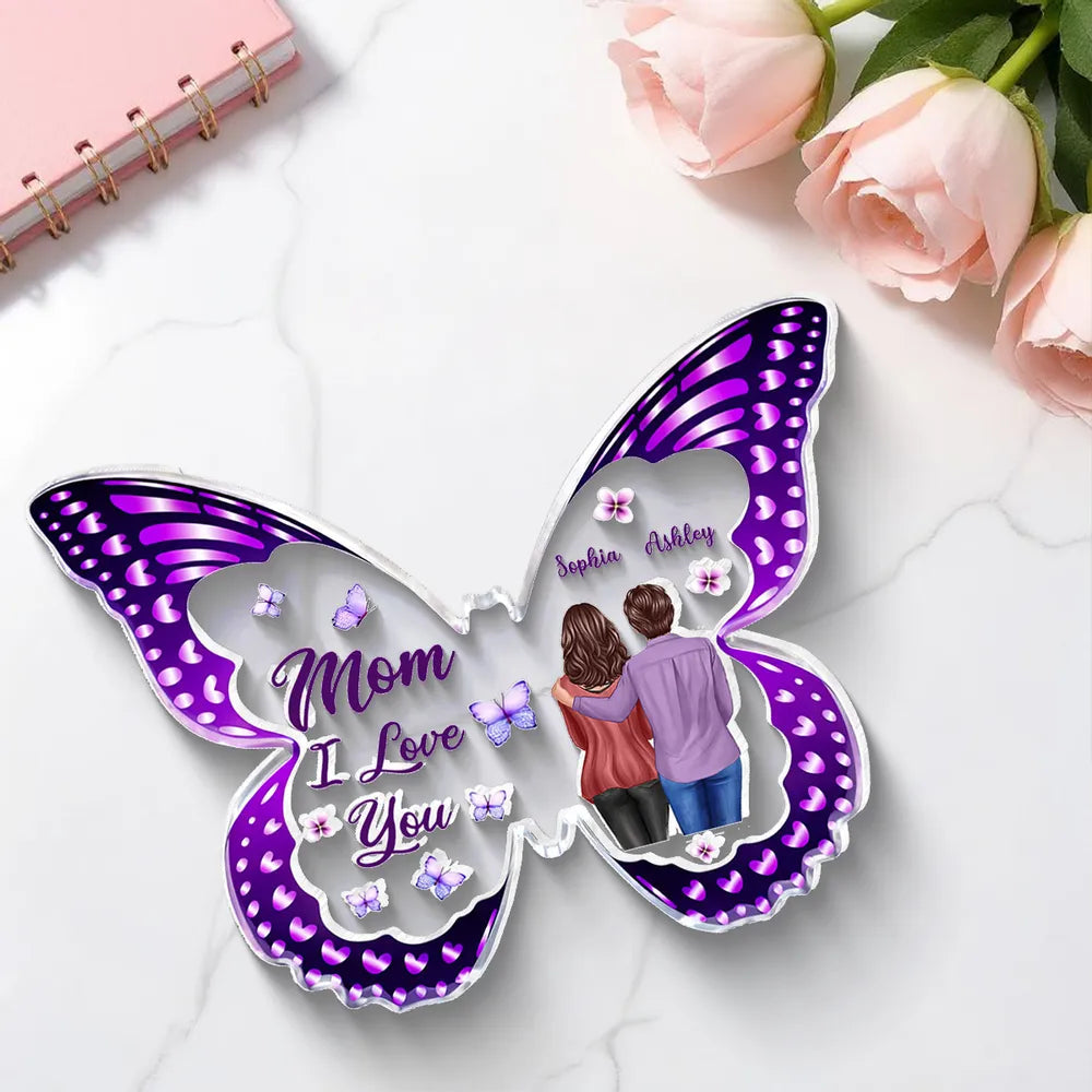 Personalized Butterfly Acrylic Plaque for Mom - Sentimental Gift for Mother's Day Plaque MagicInPrints
