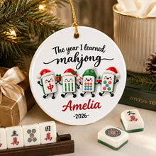 Load image into Gallery viewer, Personalized Mahjong Ornament Custom Name Gift for Players
