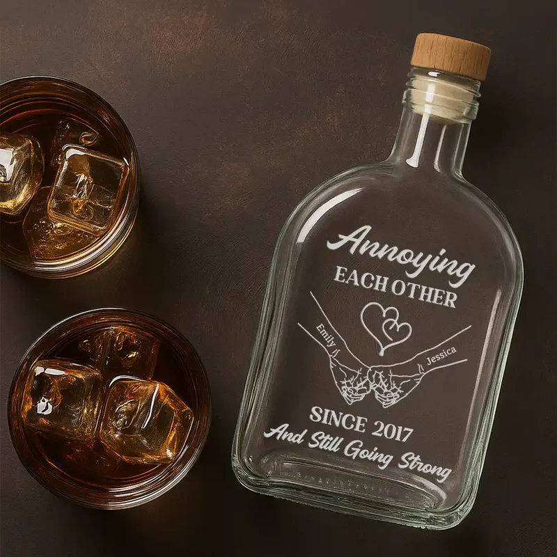 Personalized Whiskey Decanter for Couples - Anniversary Gift Kitchen Supplies MagicInPrints