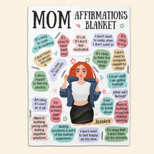 Load image into Gallery viewer, Personalized Cool Mom Affirmations Blanket Blanket PopCulturePrints
