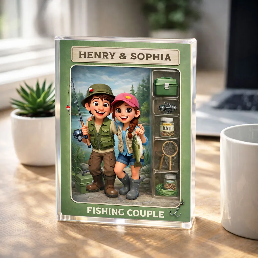 Personalized Fishing Couple Plaque for Couples - Perfect Gift for Fishing Enthusiasts Plaque MagicInPrints