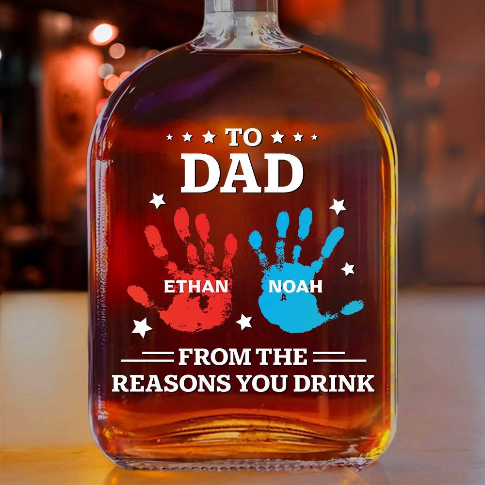 Personalized Whiskey Decanter for Dad - Funny Christmas Gift Kitchen Supplies MagicInPrints