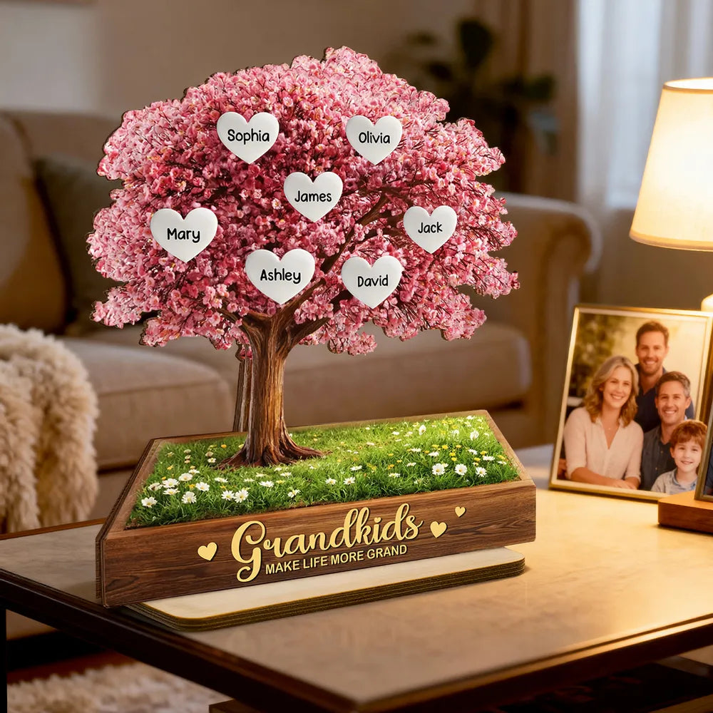 Personalized Family Tree Sculpture for Grandparents - Heartfelt Gift Plaque MagicInPrints