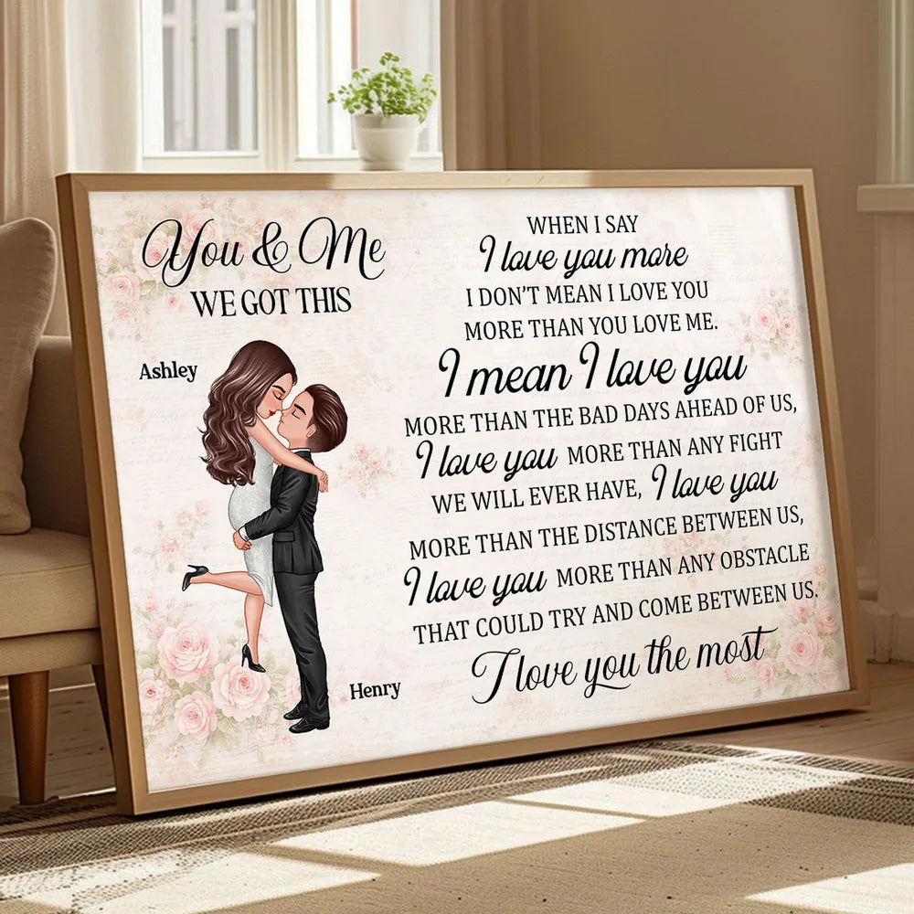 Personalized Romantic Couple Wall Art - Sentimental Gift for Anniversaries Poster or Canvas MagicInPrints