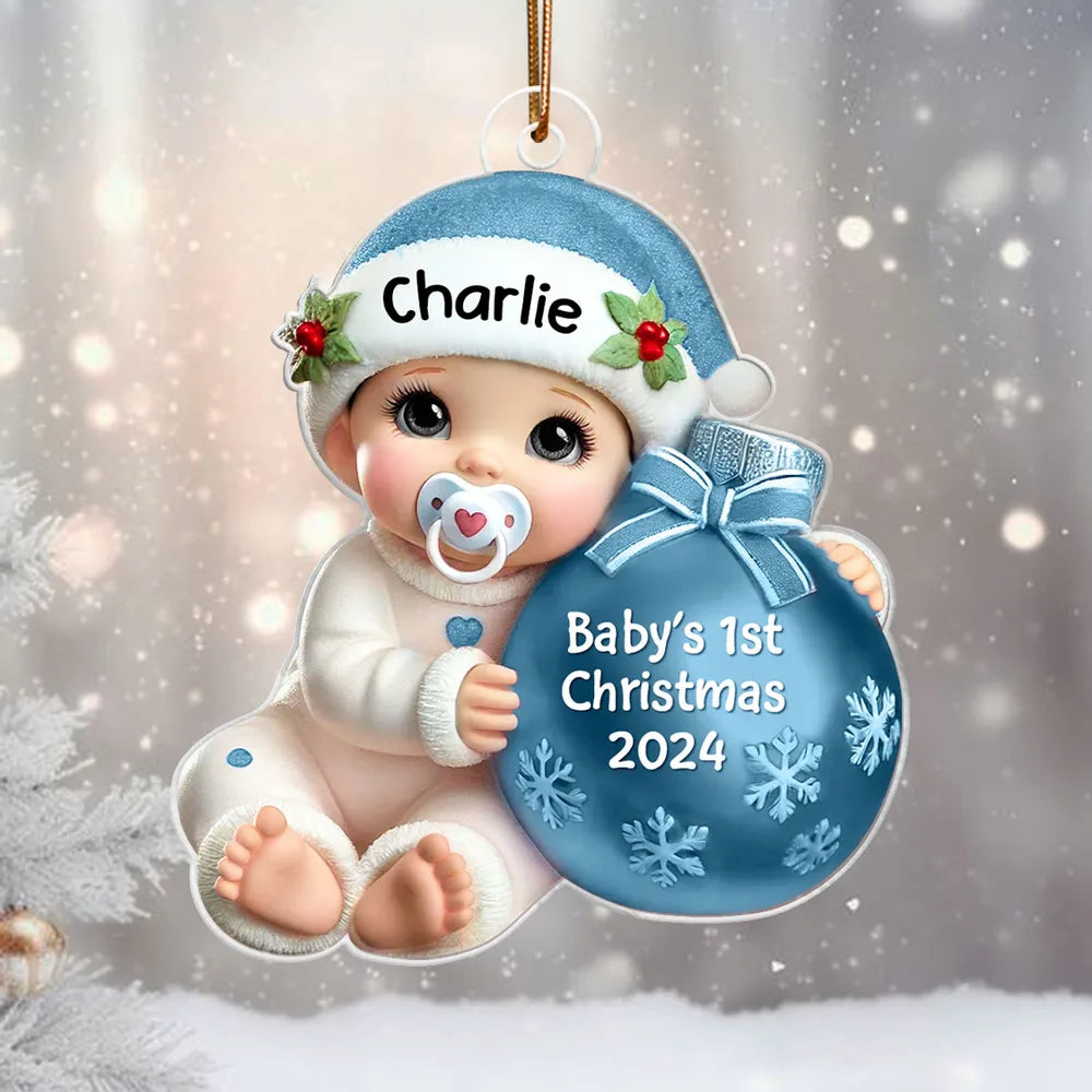 Personalized Baby's First Christmas Ornament for New Parents - 2025 Keepsake Gift Ornament MagicInPrints