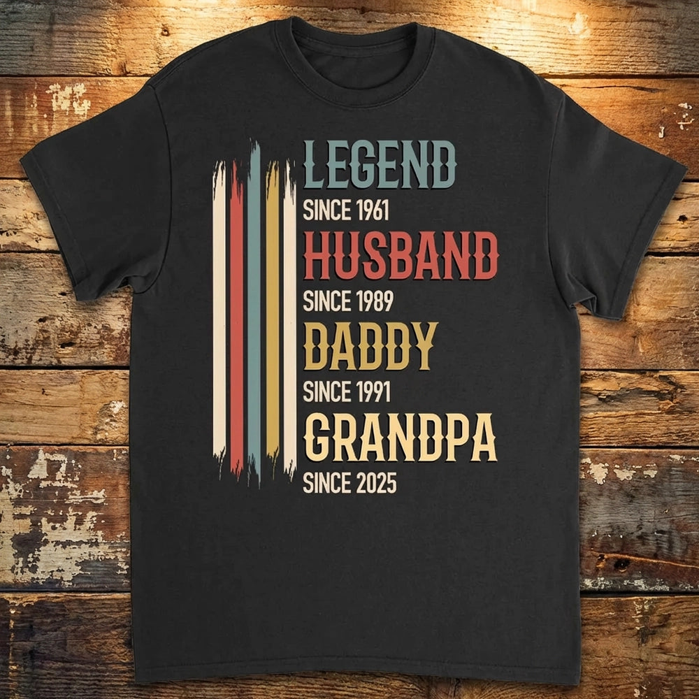 Personalized Family Timeline T-Shirt for Men - Father's Day Gift Cloth MagicInPrints