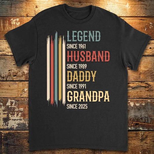 Personalized Family Timeline T-Shirt for Men - Father's Day Gift Cloth MagicInPrints